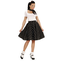 50's rock and roll rok met nekband, zwart
