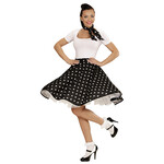 50's rock and roll rok met nekband, zwart
