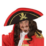 tricorn hoed met hoofdband, zwart