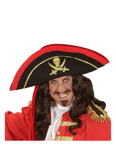 tricorn hoed met hoofdband, zwart