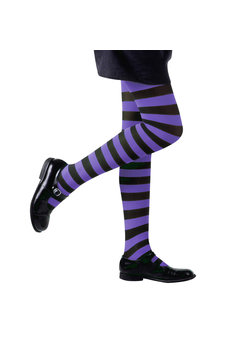 kinderpanty gestreept, paars/zwart 1-3jaar