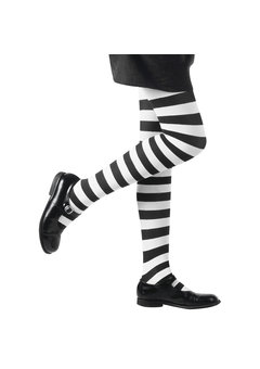 kinderpanty gestreept, wit/zwart 1-3jaar