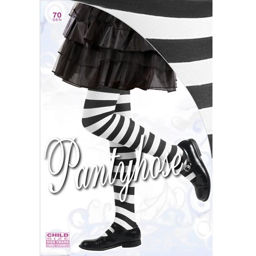 kinderpanty gestreept, wit/zwart 1-3jaar