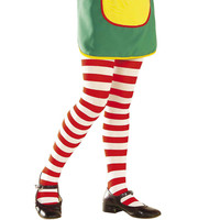 kinderpanty gestreept, wit/rood 1-3jaar