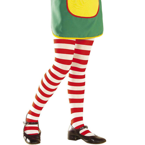 kinderpanty gestreept, wit/rood 1-3jaar