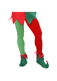 panty meerkleurig, rood/groen