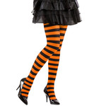 panty gestreept, oranje/zwart