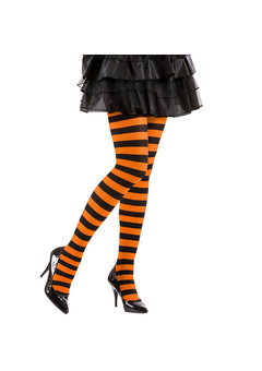 panty gestreept, oranje/zwart