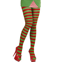 panty, rood/groen gestreept