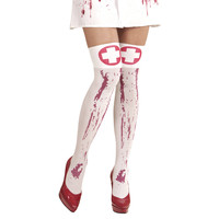 kniekousen met bloed verpleegster