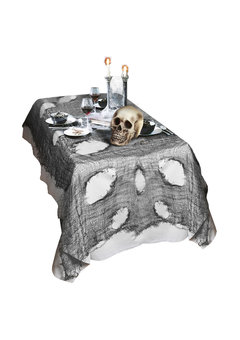 halloween stof 75x300cm, zwart