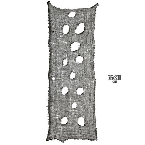 halloween stof 75x300cm, zwart