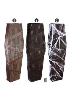 lijkkist met gaas en spinnenweb, 160cm