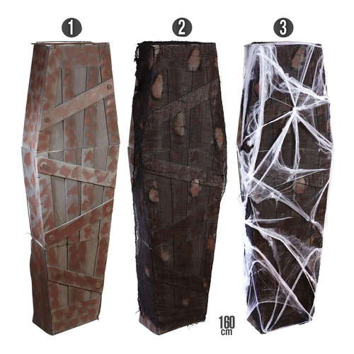 lijkkist met gaas en spinnenweb, 160cm