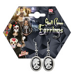 oorbellen camee schedel