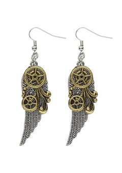 oorbellen steampunk met vleugels