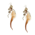 oorbellen steampunk met veren