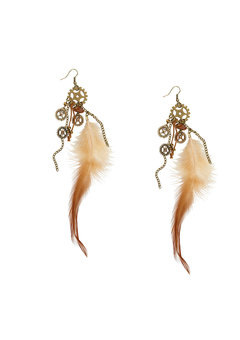oorbellen steampunk met veren