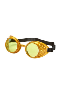 stofbril steampunk goud