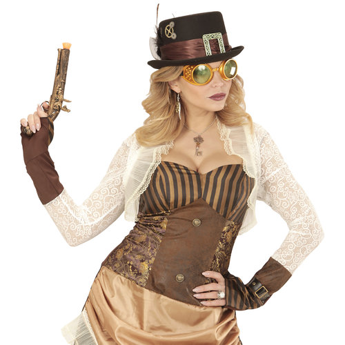 stofbril steampunk goud
