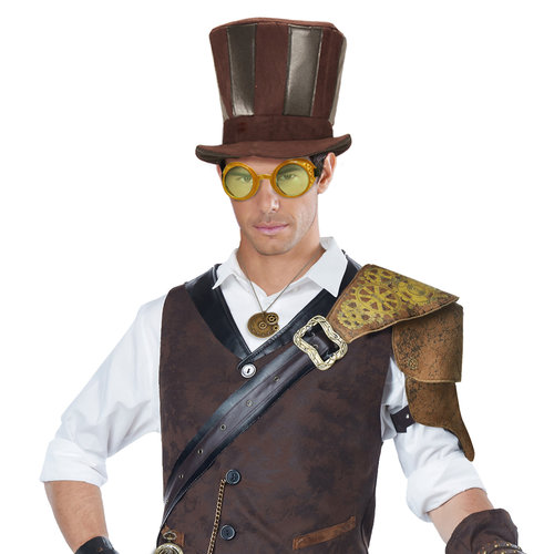 stofbril steampunk goud