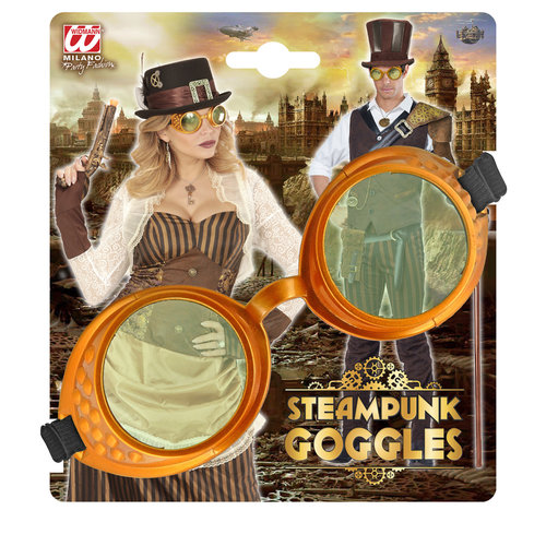 stofbril steampunk goud