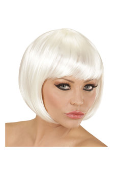 pruik, boblijn wit