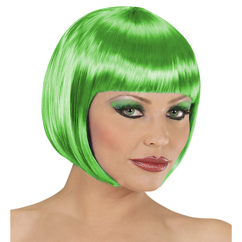 pruik, boblijn groen
