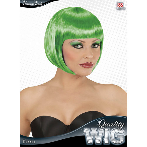 pruik, boblijn groen