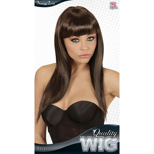 pruik, vogue bruin