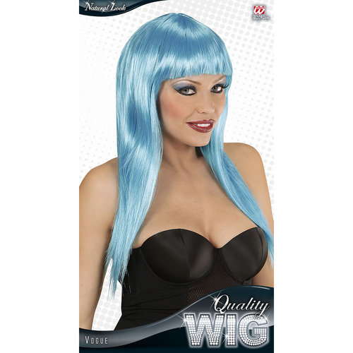 pruik, vogue azuur blauw