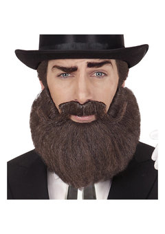 baard en snor bruin