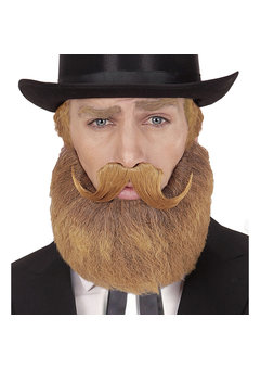baard en snor blond