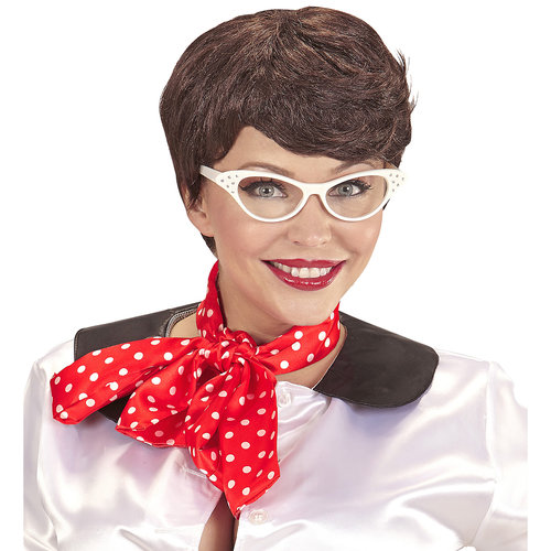 pruik, 50's met sjaaltje