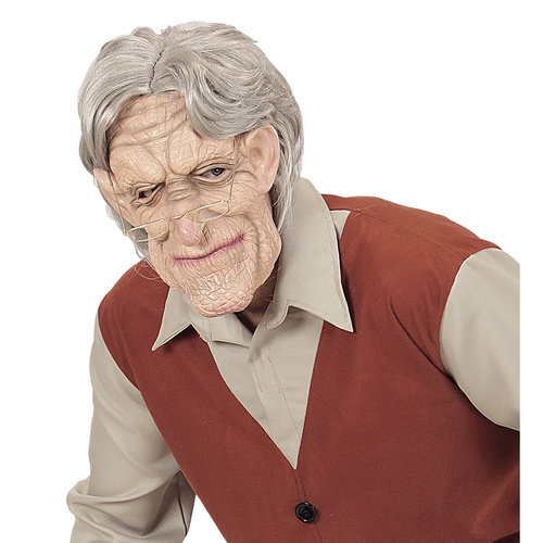 masker oude man met haar