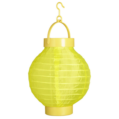 lampion met licht 15cm, geel