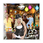 lampion met licht 15cm, geel