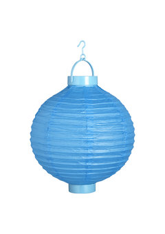lampion met licht 30cm, blauw