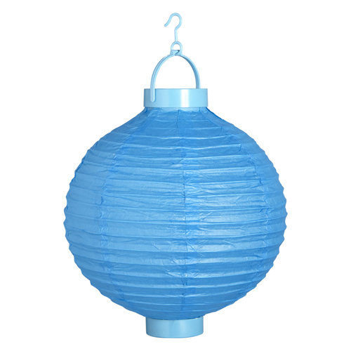 lampion met licht 30cm, blauw
