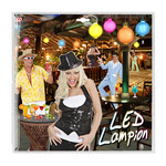 lampion met licht 30cm, blauw