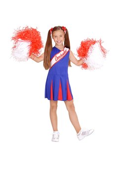 cheerleader blauw/rood meisje 104