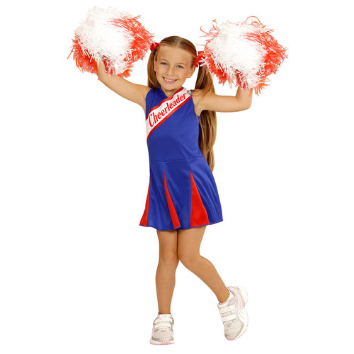 cheerleader blauw/rood meisje 104