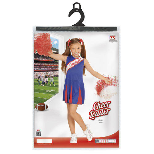 cheerleader blauw/rood meisje 104