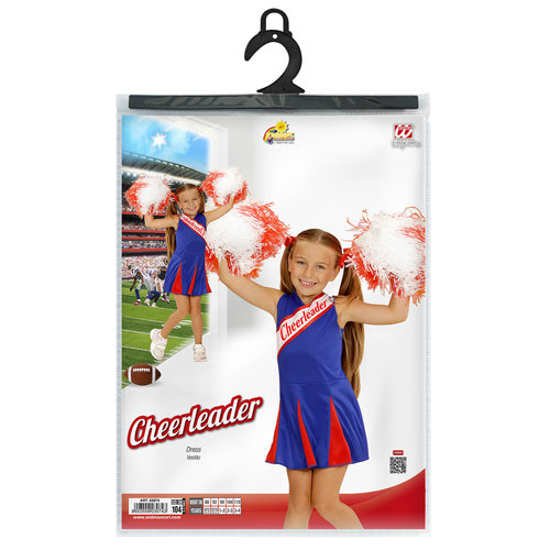 cheerleader blauw/rood meisje 104