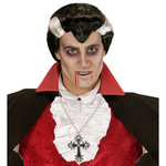 ketting zwart kruis, strass