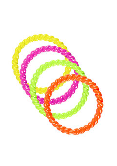 set van 4 neon ringen