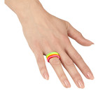 set van 4 neon ringen
