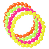 neon geparelde armband