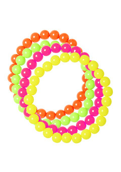 neon geparelde armband