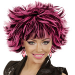 oorbellen ruit neon, zwart/rose